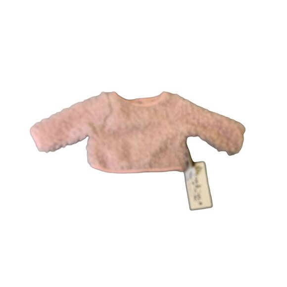 New Pippa and Julie Girls Infant Baby 0 3 months Sherpa Long SLeeve Pink Faux Fu - Picture 1 of 5